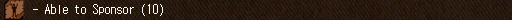 - Able to Sponsor