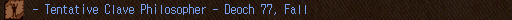 - Tentative Clave Philosopher