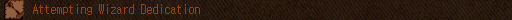 Attempting Wizard Dedication