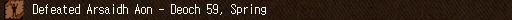 Defeated Arsaidh Aon