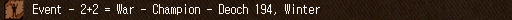 Event - 2+2 = War - Champion
