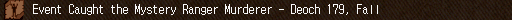Event Caught the Mystery Ranger Murderer