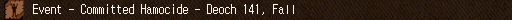 Event - Committed Hamocide