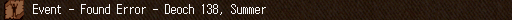 Event - Found Error