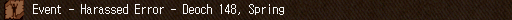 Event - Harassed Error