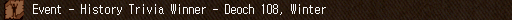 Event - History Trivia Winner