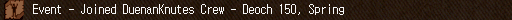Event - Joined DuenanKnutes Crew