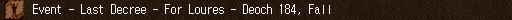 Event - Last Decree - For Loures