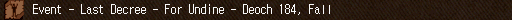 Event - Last Decree - For Undine