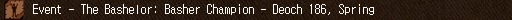 Event - The Bashelor: Basher Champion