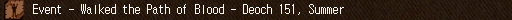 Event - Walked the Path of Blood