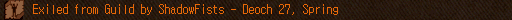 Exiled from Guild by