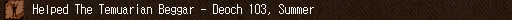 Helped The Temuarian Beggar