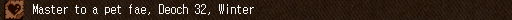 Master to a pet fae