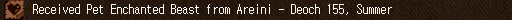 Received Pet Enchanted Beast from Areini