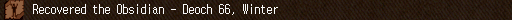 Recovered the Obsidian
