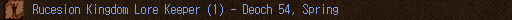 Rucesion Kingdom Lore Keeper